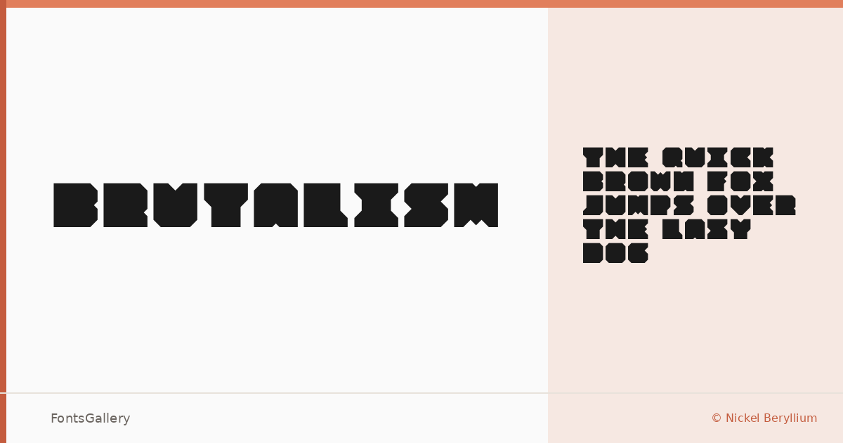 Brutalism font family banner
