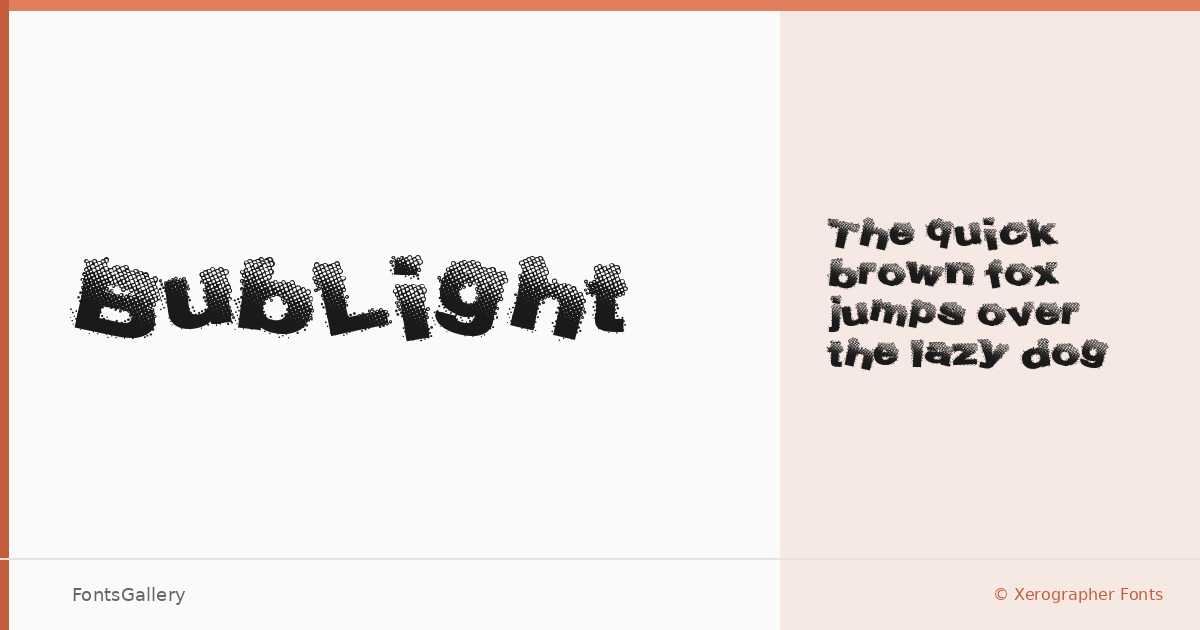 BubLight font family banner
