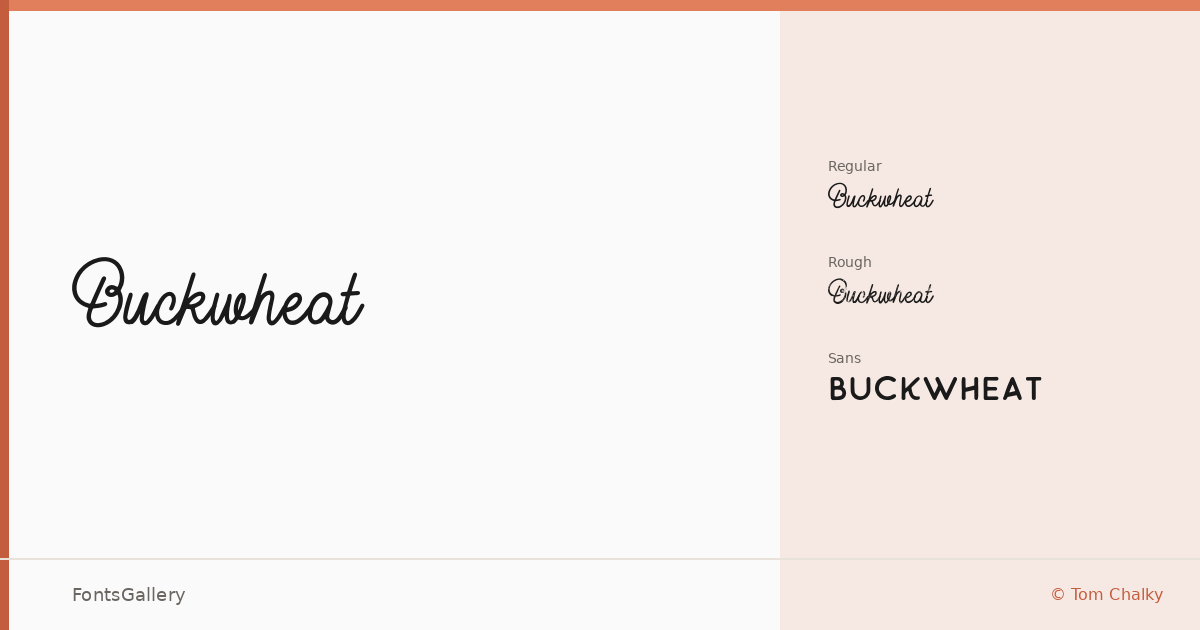 Buckwheat font family banner