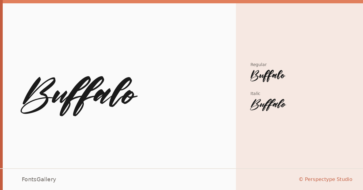 Buffalo font family banner