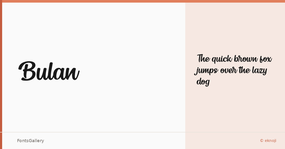 Bulan font family banner