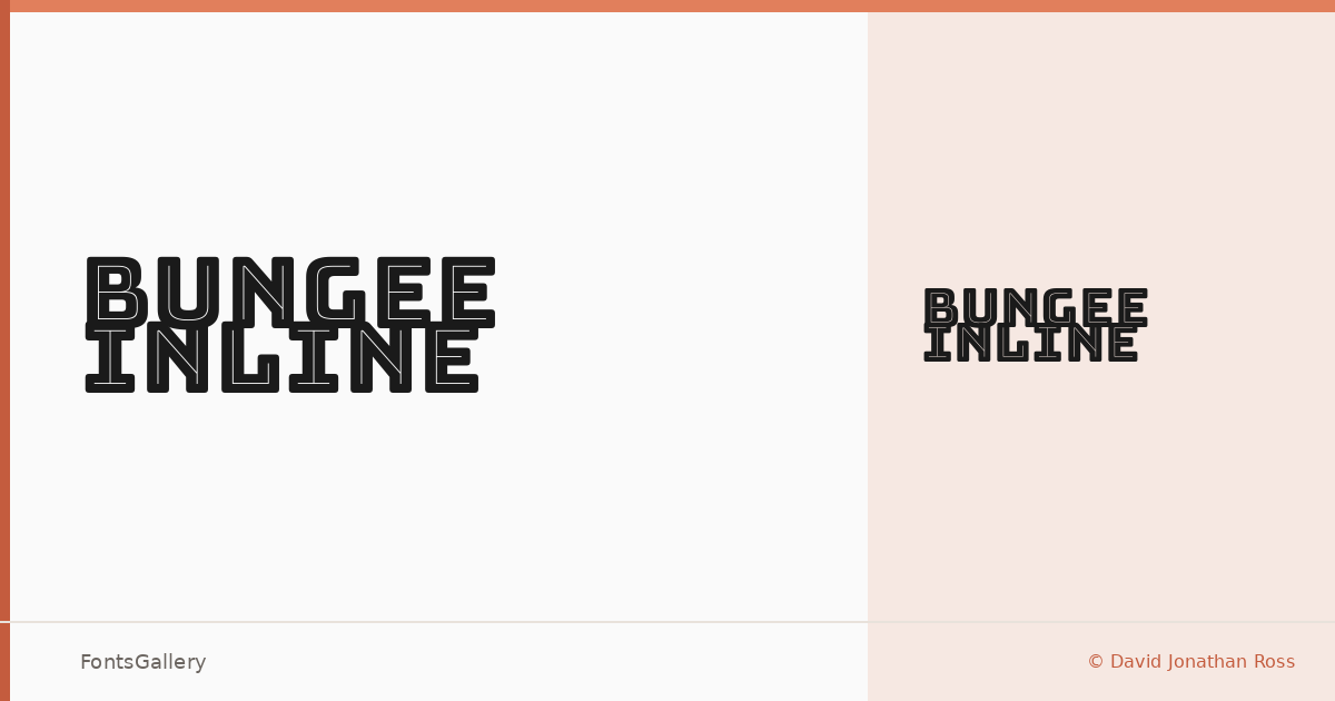 Bungee Inline font family banner