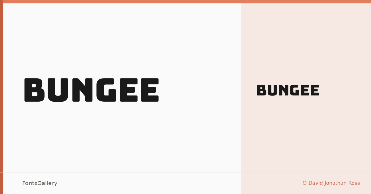 Bungee font family banner