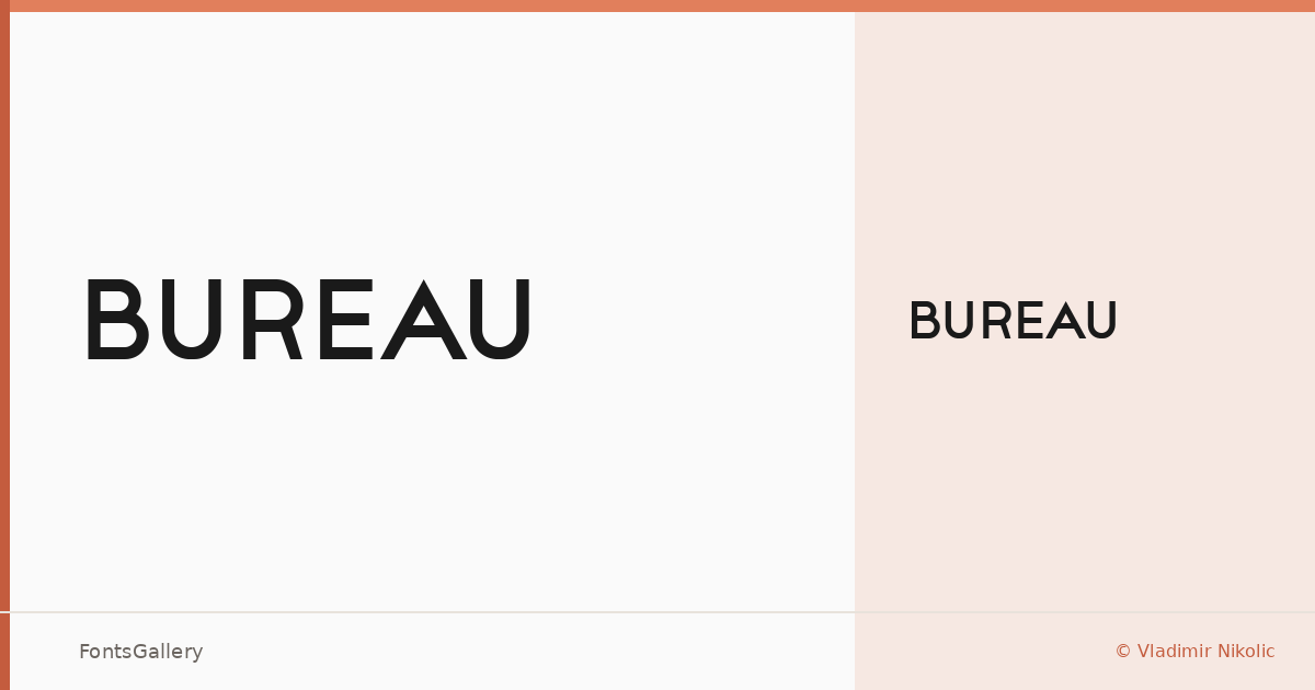 Bureau font family banner