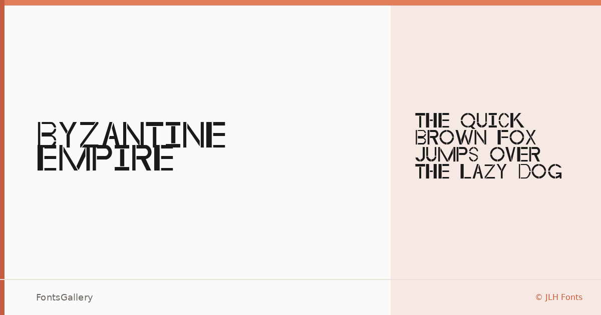Byzantine Empire font family banner