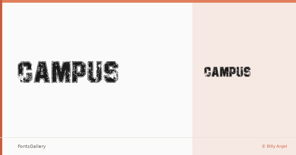 CAMPUS font family banner