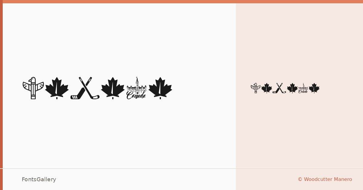Canada font family banner