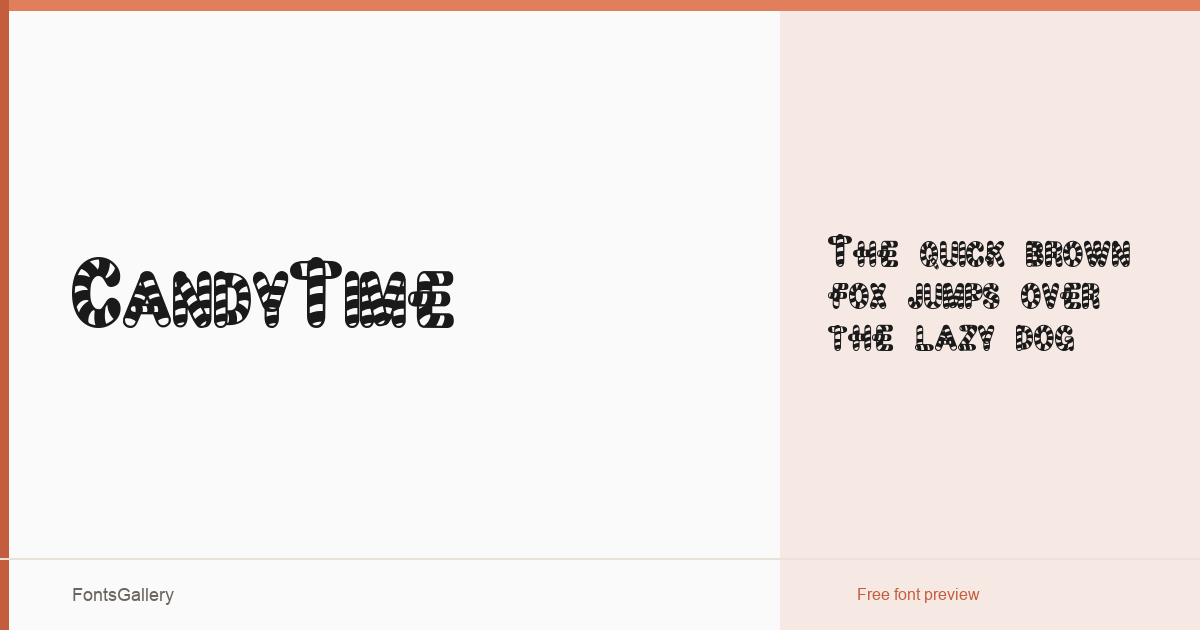 CandyTime font family banner