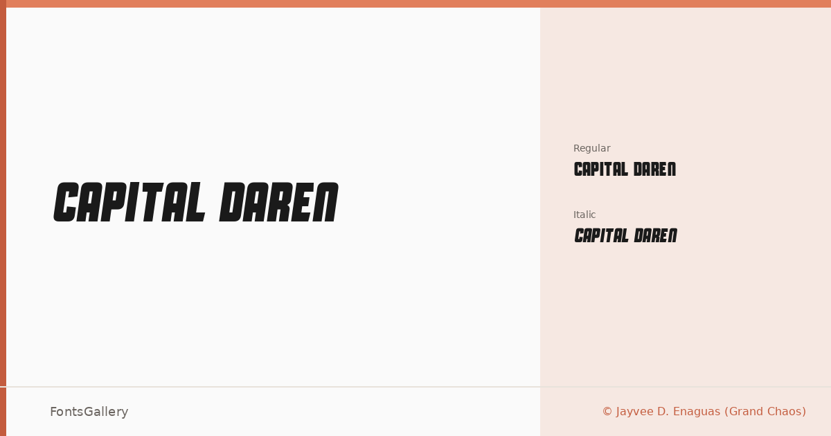 Capital Daren font family banner