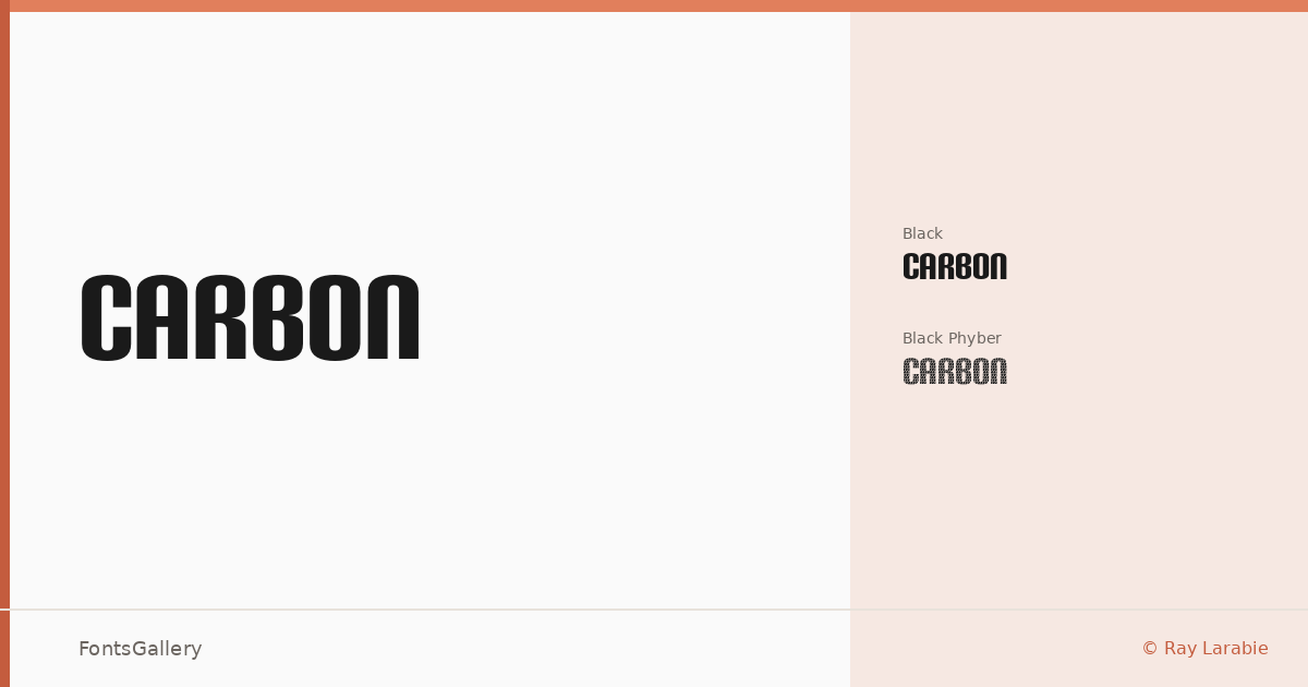 Carbon font family banner