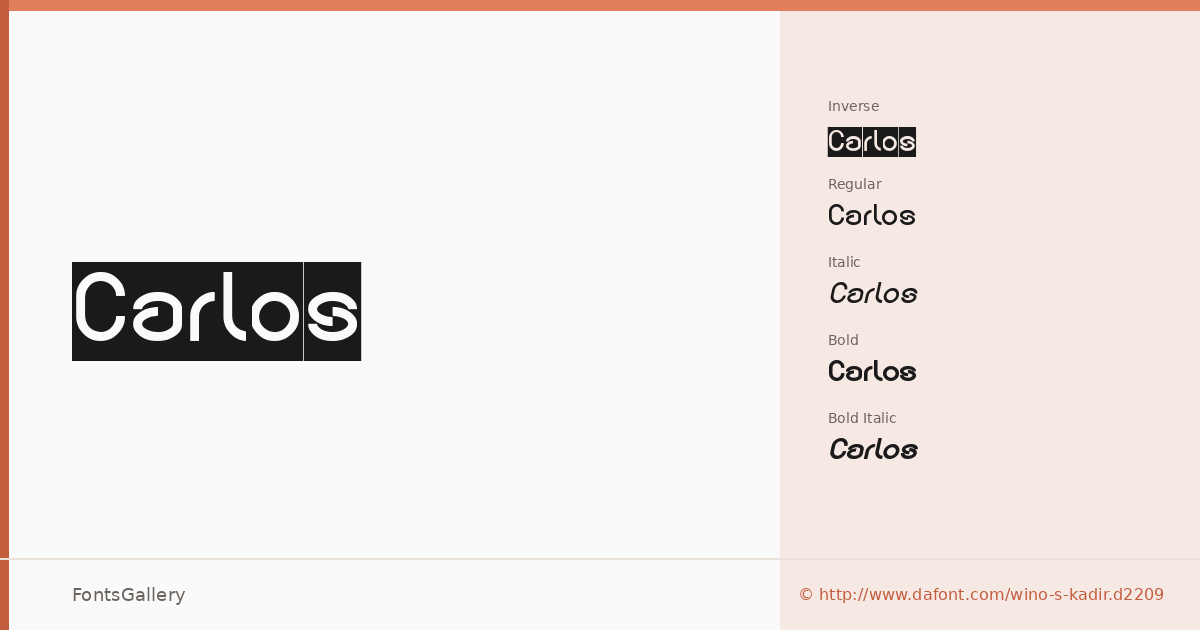 Carlos font family banner