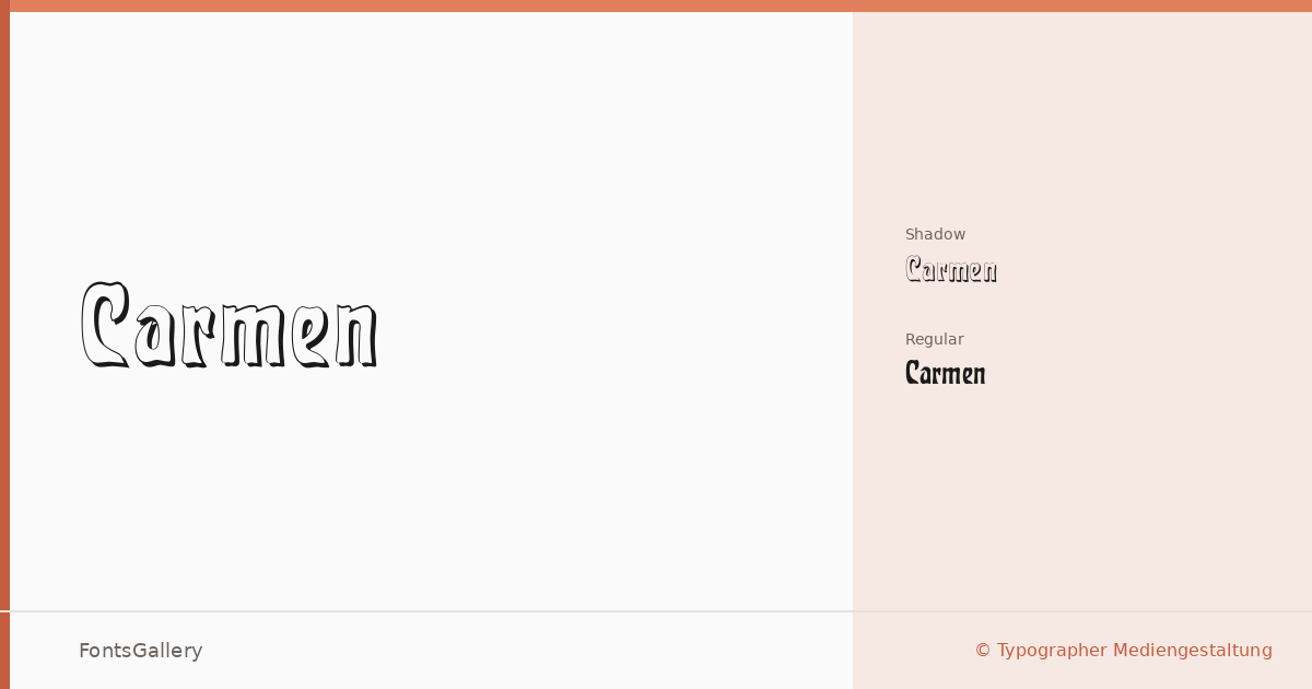 Carmen font family banner