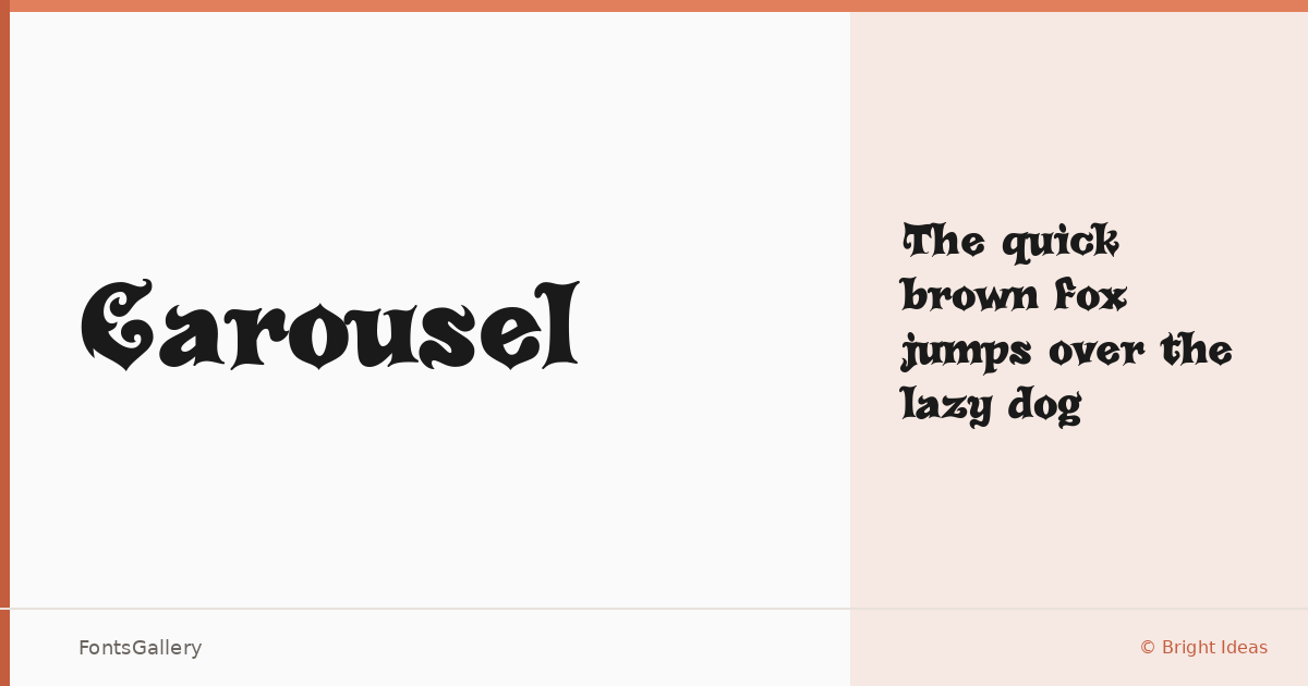 Carousel font family banner