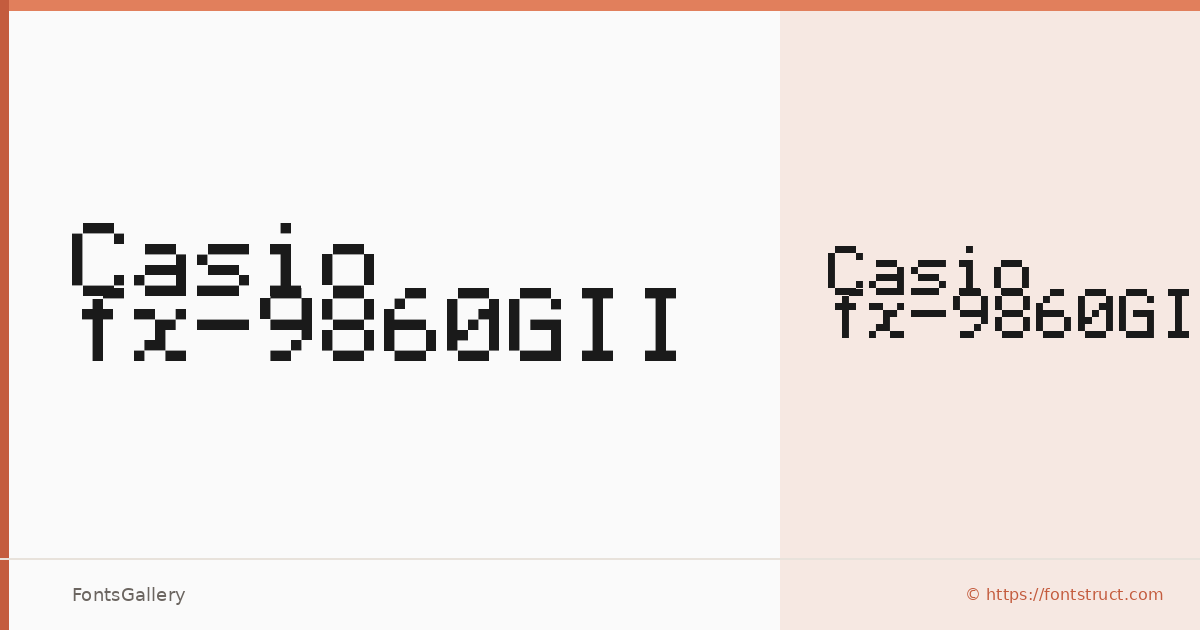 Casio fx-9860GII font family banner