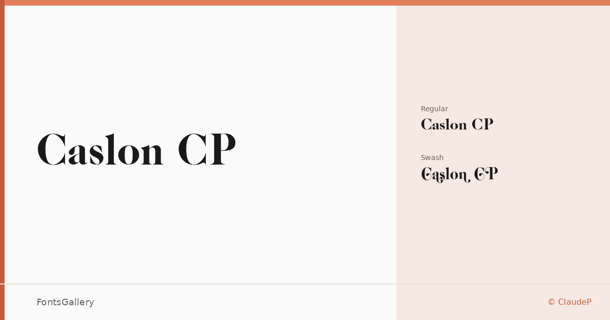 Caslon CP font family banner