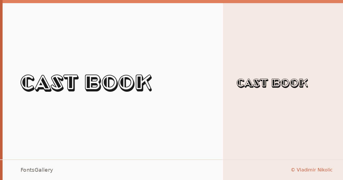 Cast Book font family banner