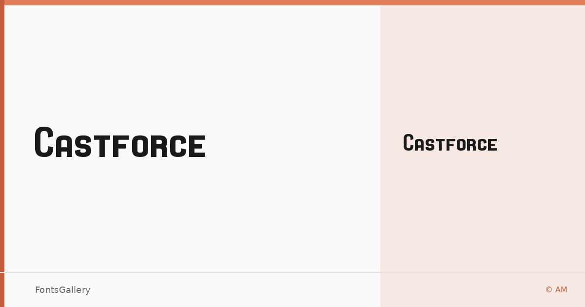 Castforce font family banner