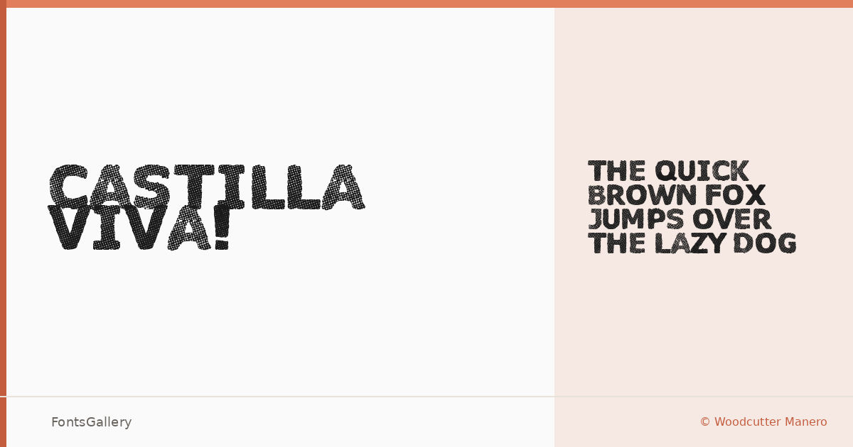 Castilla Viva! font family banner