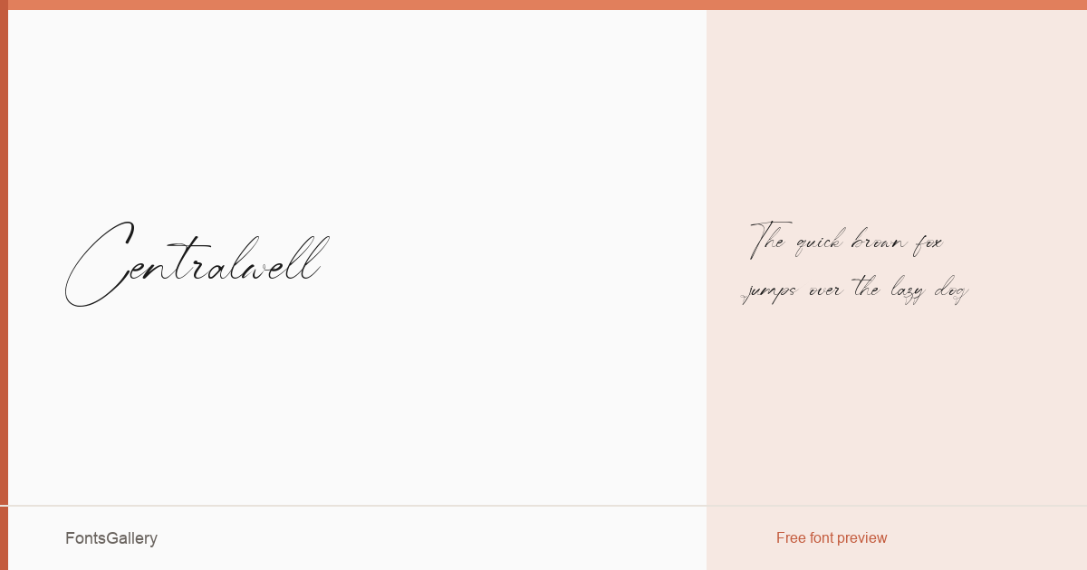 Centralwell font family banner
