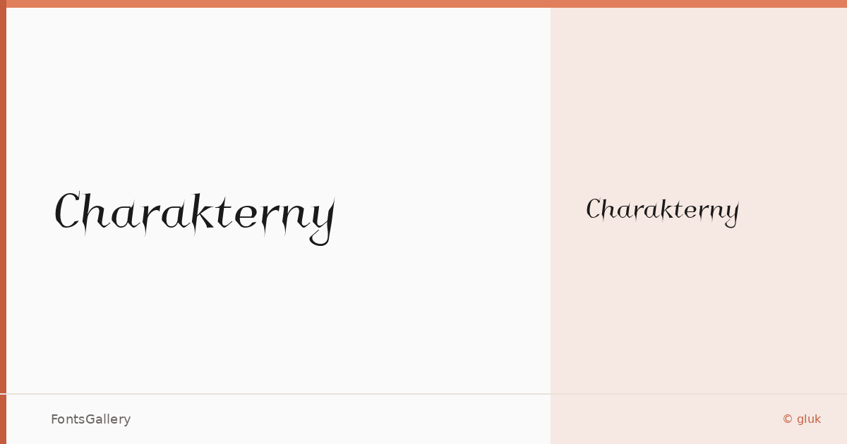 Charakterny font family banner