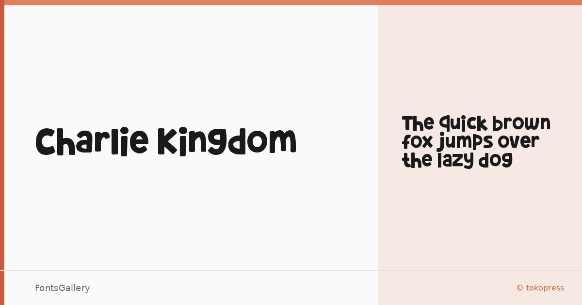 Charlie Kingdom font family banner
