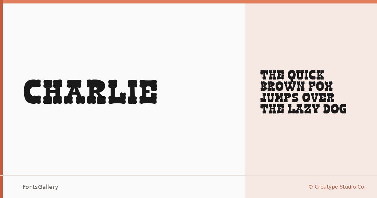 Charlie font family banner