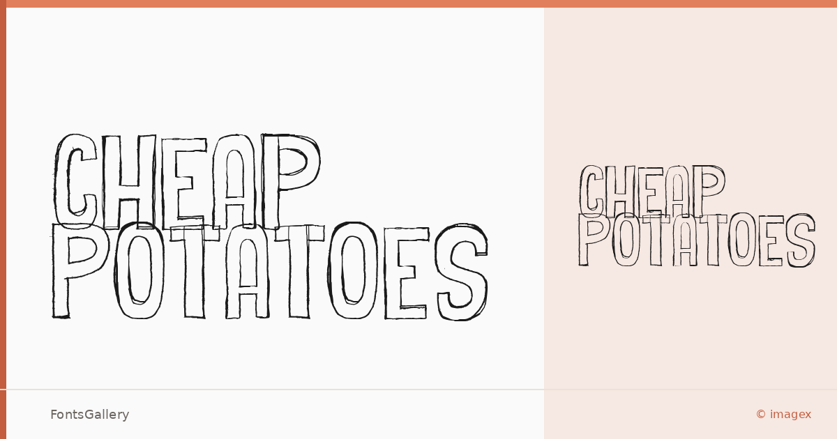 Cheap Potatoes font family banner