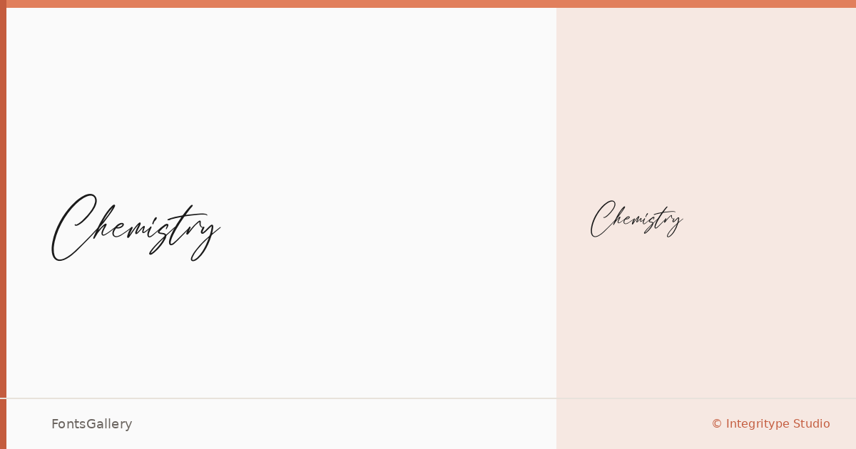 Chemistry font family banner