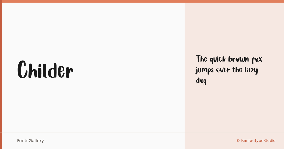 Childer font family banner