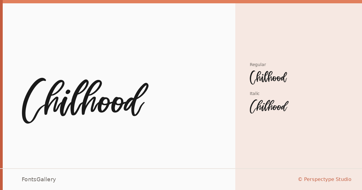 Chilhood font family banner