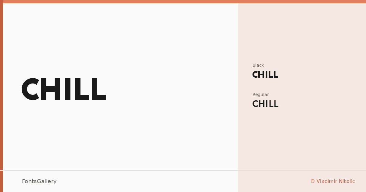 Chill font family banner
