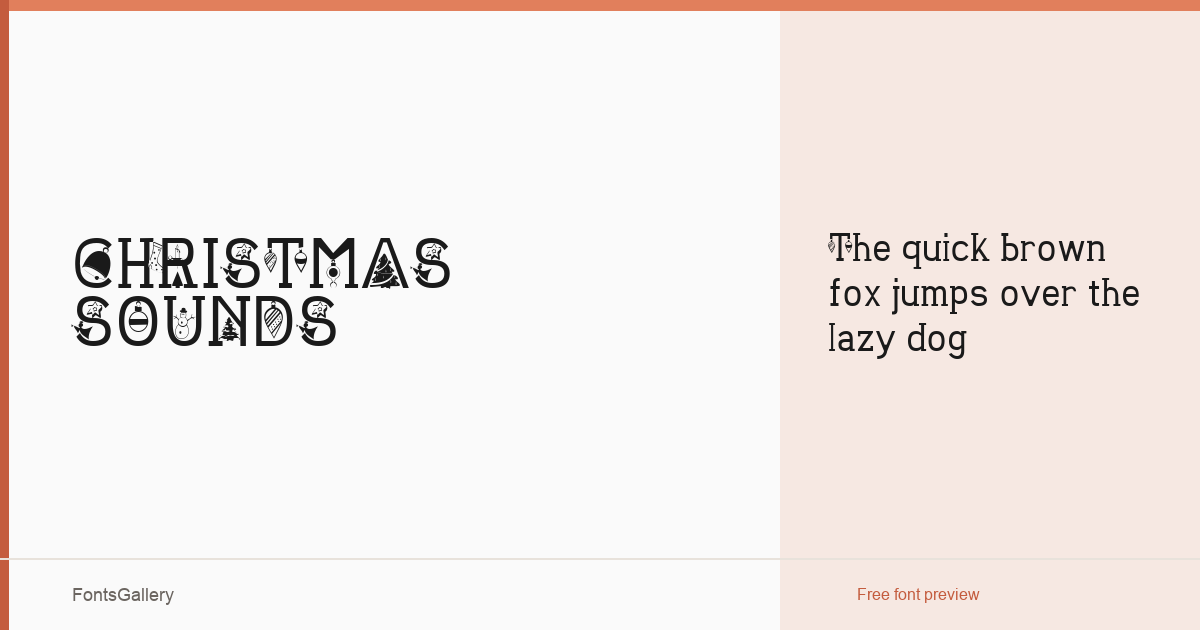 CHRISTMAS SOUNDS font family banner