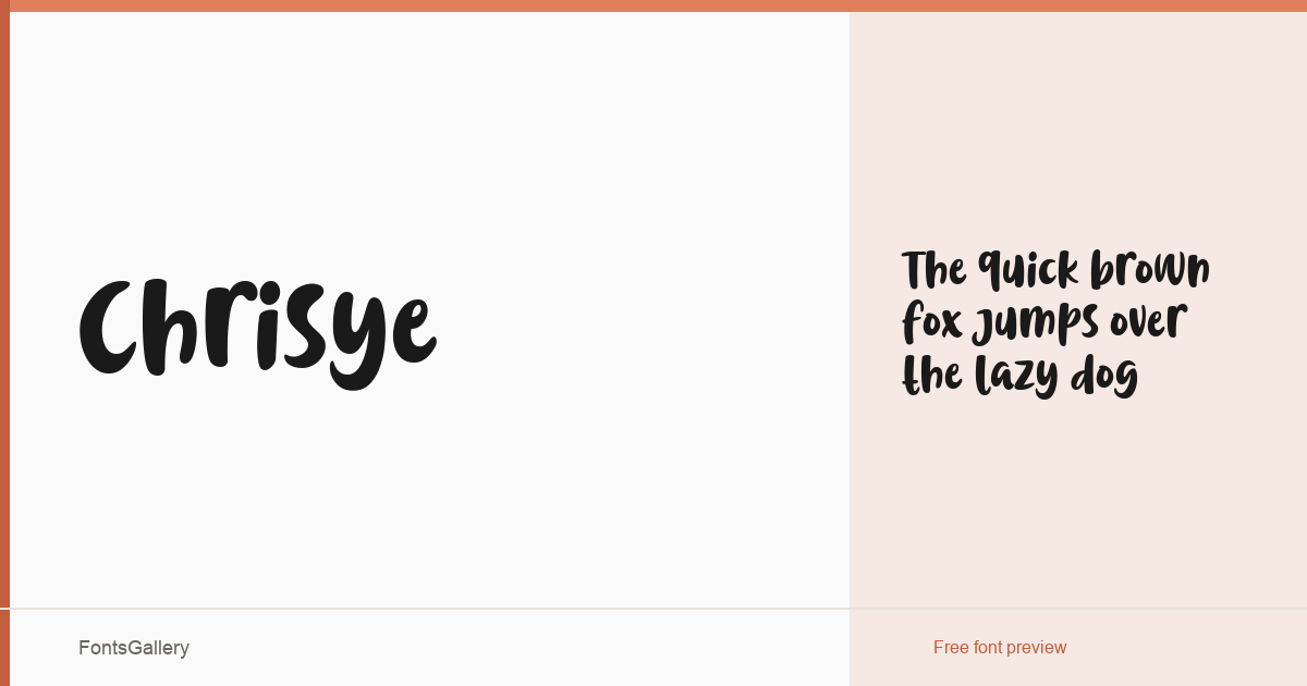 Chrisye font family banner
