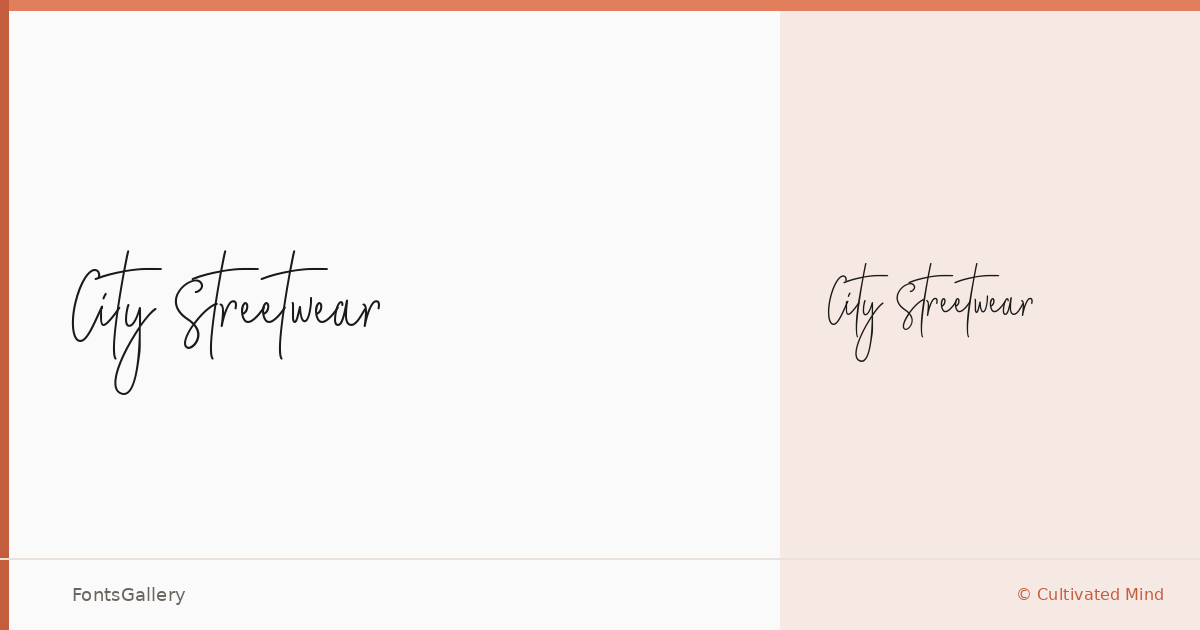 City Streetwear font family banner