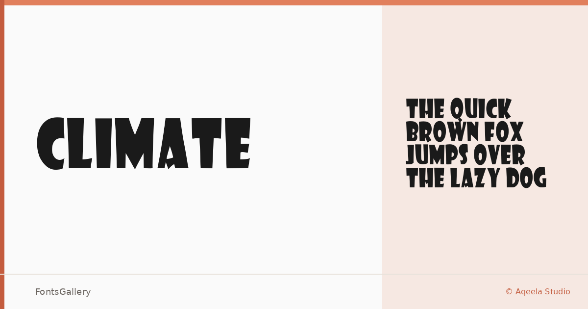 Climate font family banner