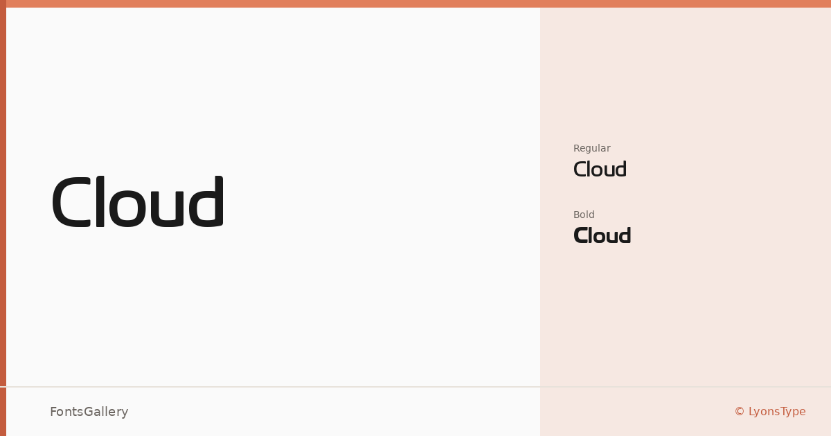 Cloud font family banner