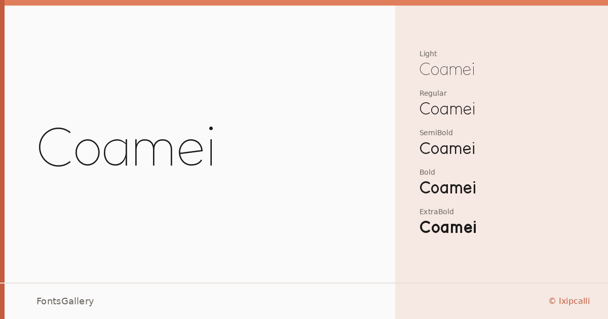 Coamei font family banner
