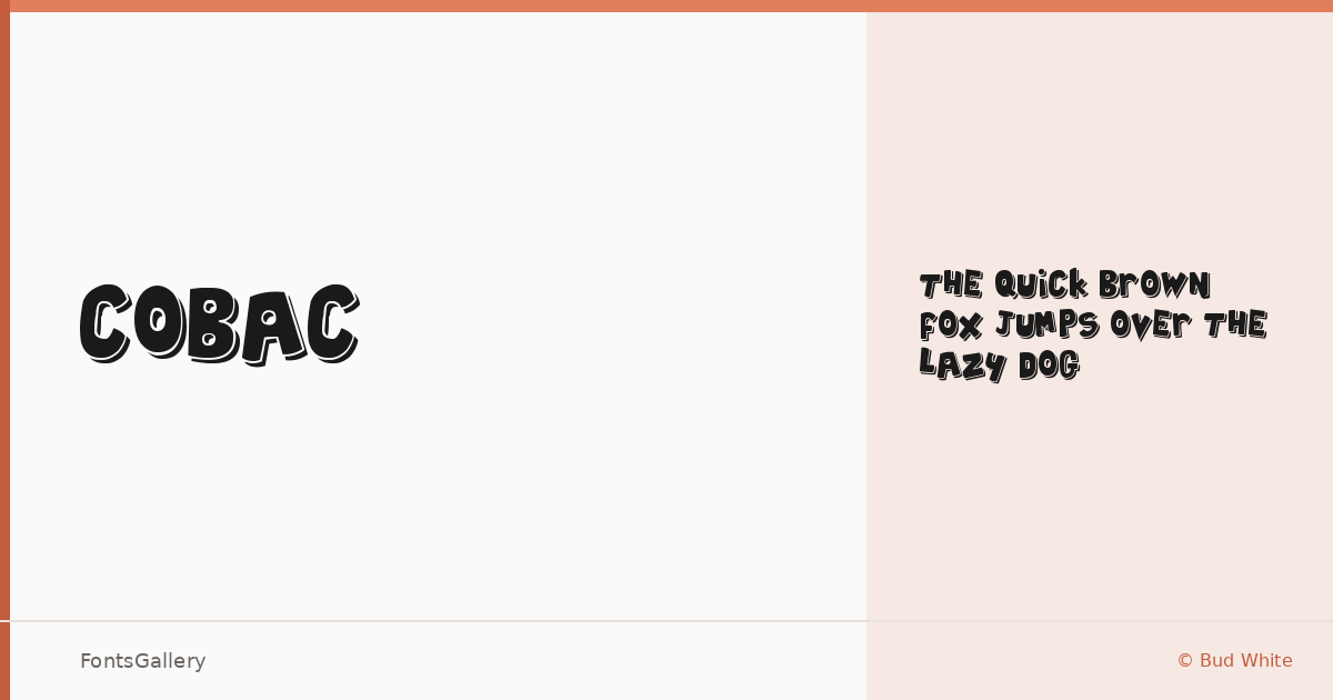 Cobac font family banner