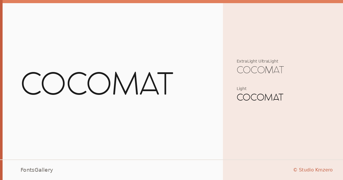COCOMAT font family banner