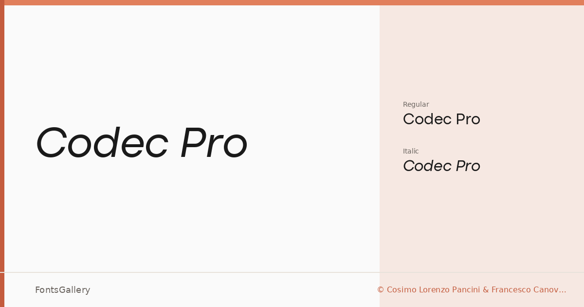 Codec Pro font family banner