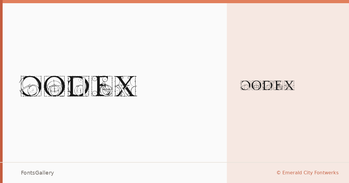 Codex font family banner