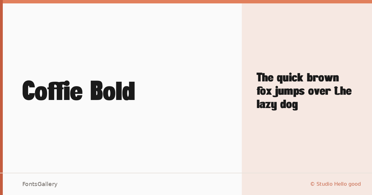 Coffie Bold font family banner