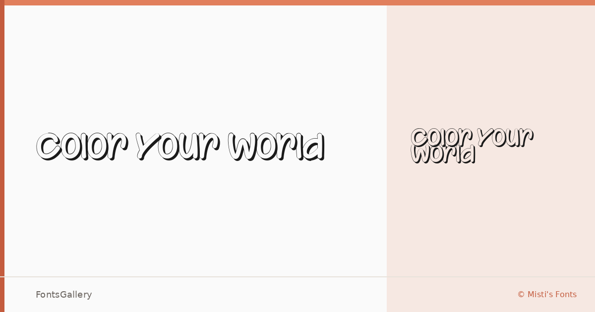 Color Your World font family banner