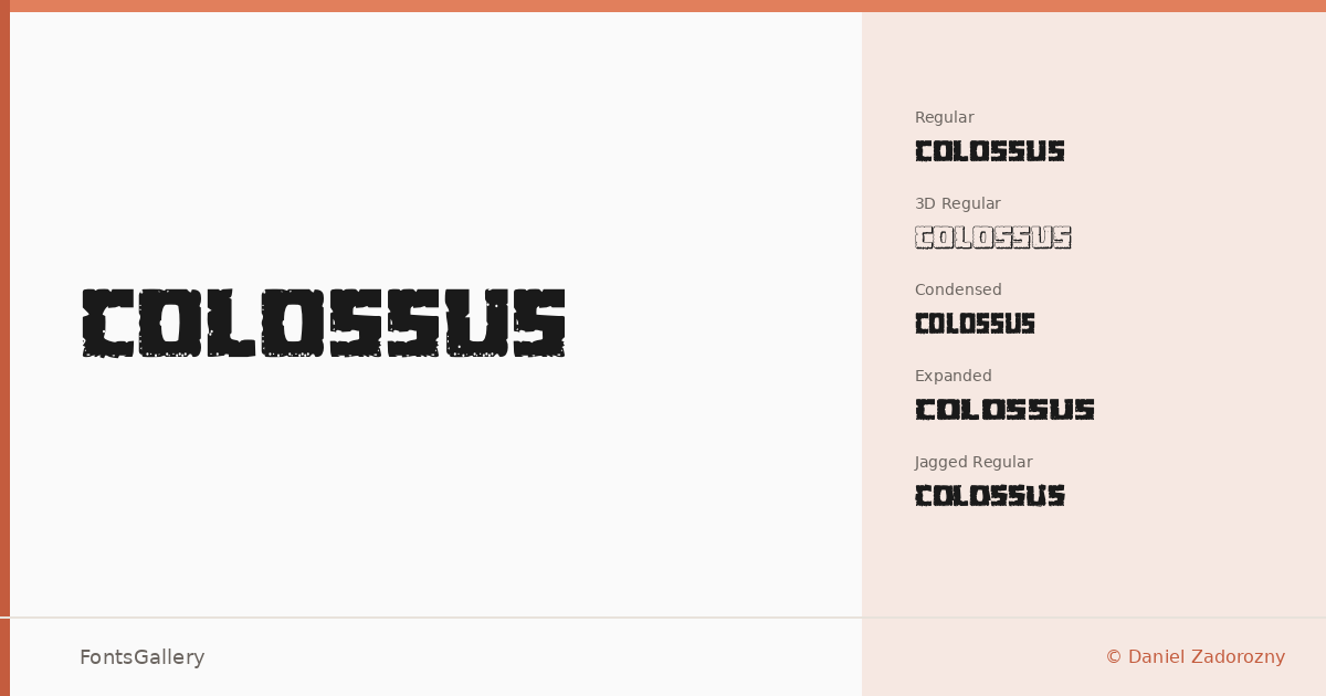 Colossus font family banner