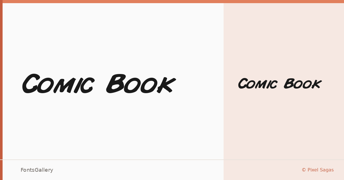 Comic Book font family banner
