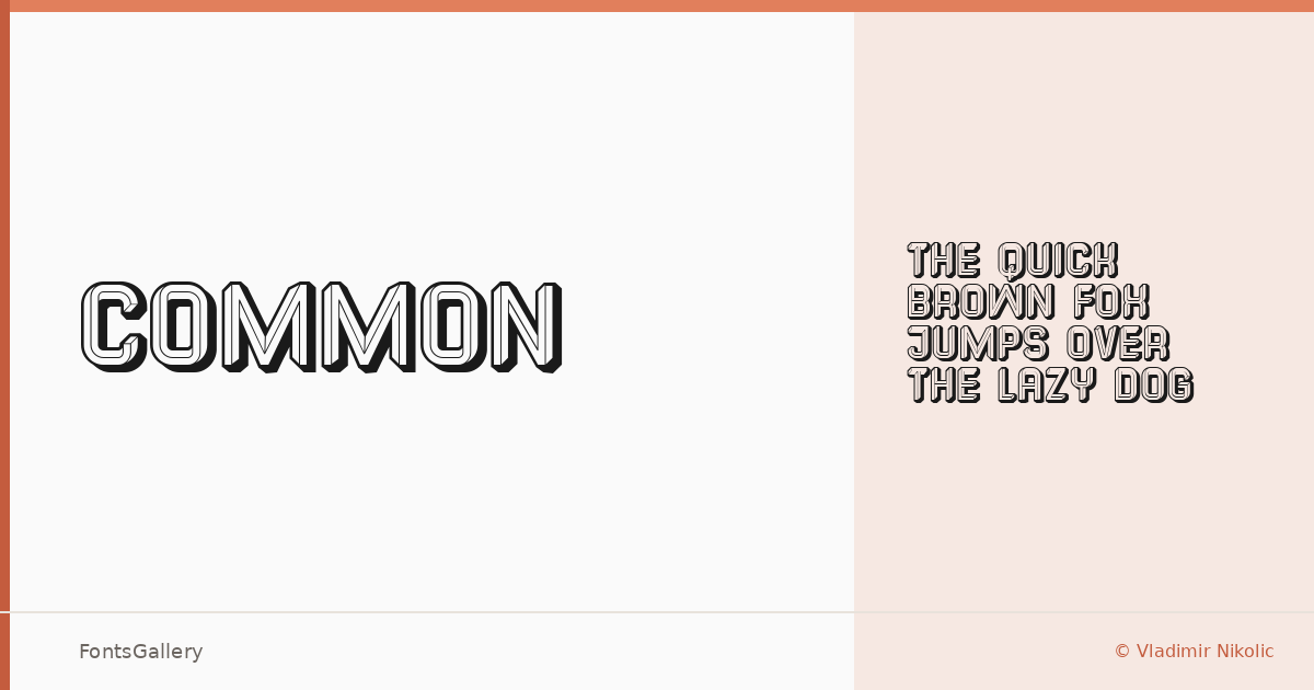 Common font family banner