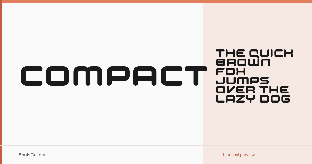 Compact font family banner
