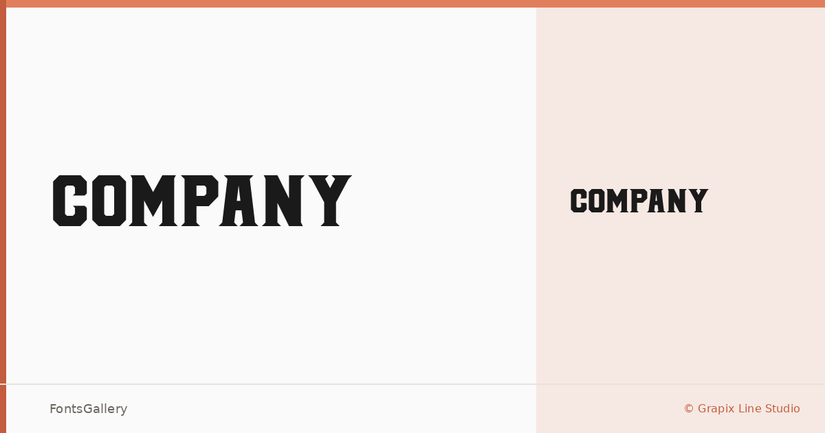 COMPANY font family banner