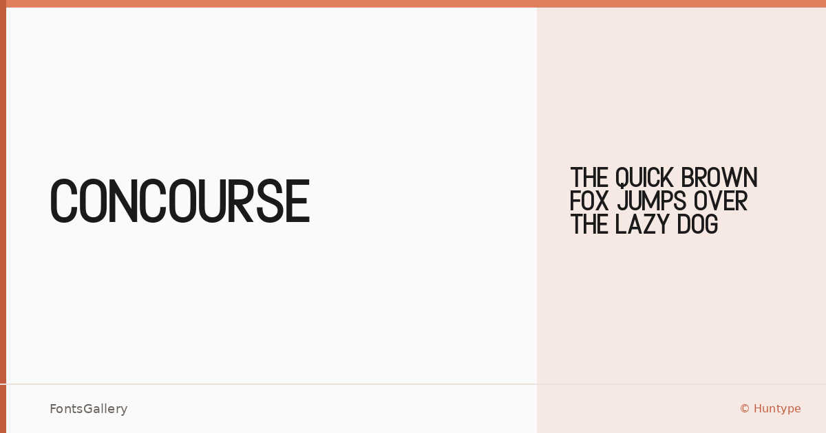Concourse font family banner