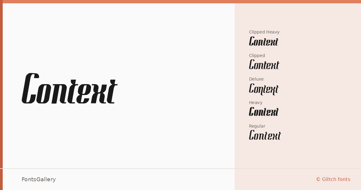 Context font family banner